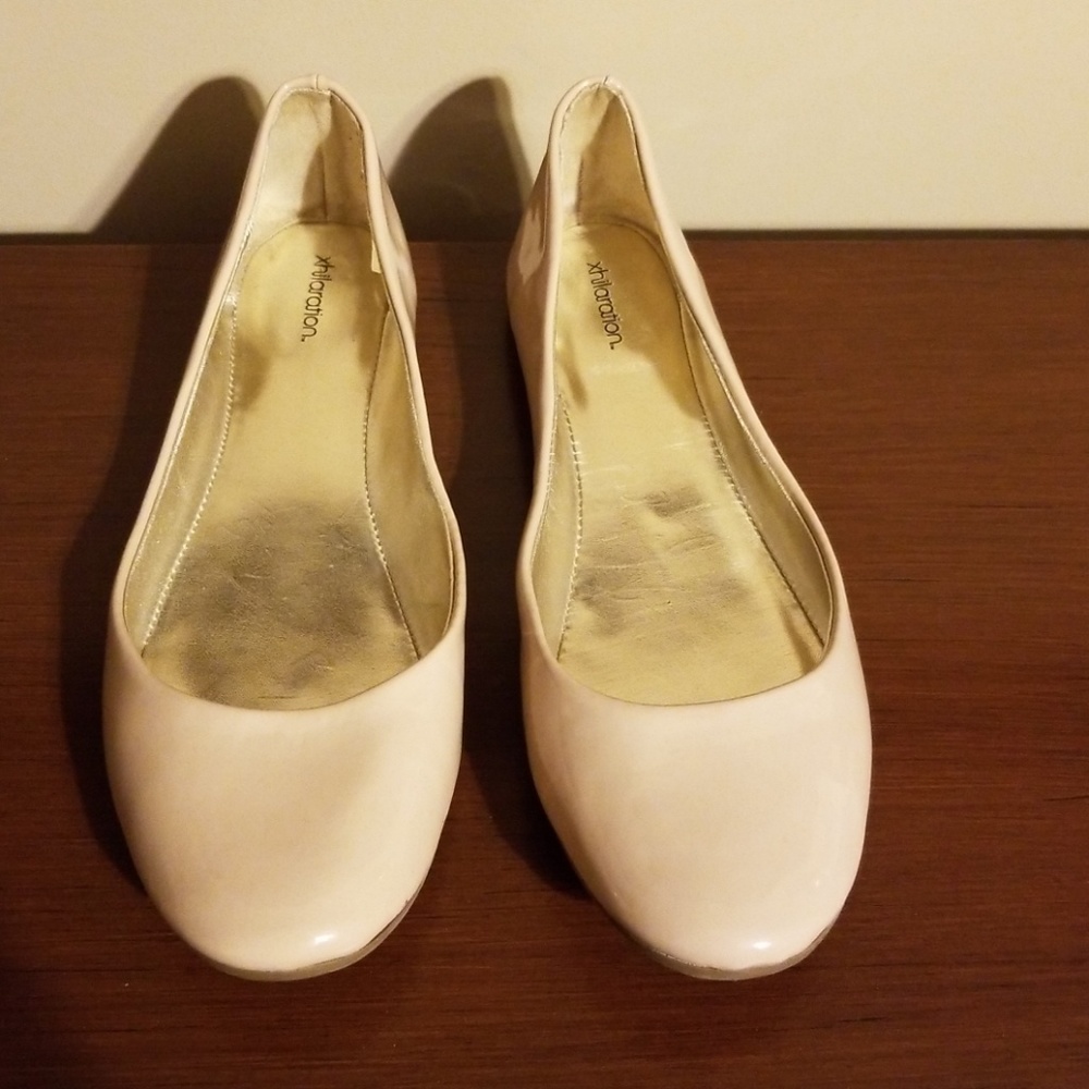 Xhilaration Tan Flats- The Perfect Nude Size 11